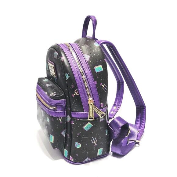 Disney Parks Hocus Pocus Spellbinding Loungefly Allover Print Mini Backpack - Picture 5 of 8